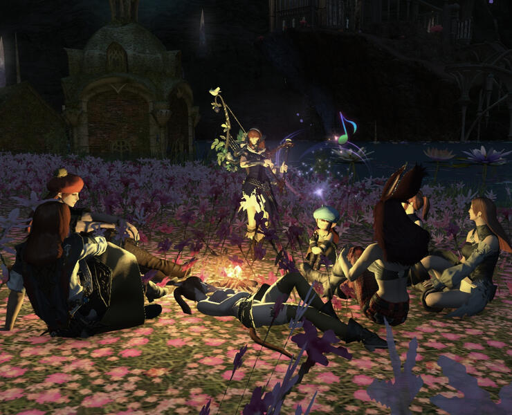 Aedean&#39;s serenade efter a day o aventurs