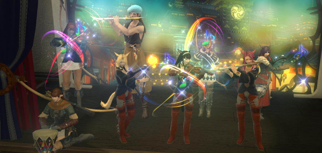 The Lassies jyned wi the Bards of Light tae pley at the Bards &amp; Brews nicht on Malboro, Crystal